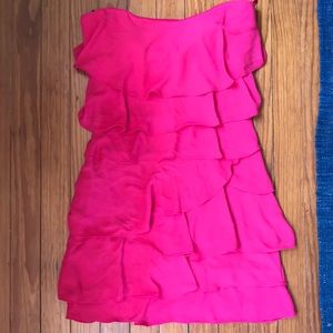 BCBGmaxazria Pink Ruffle “Ginger” dress